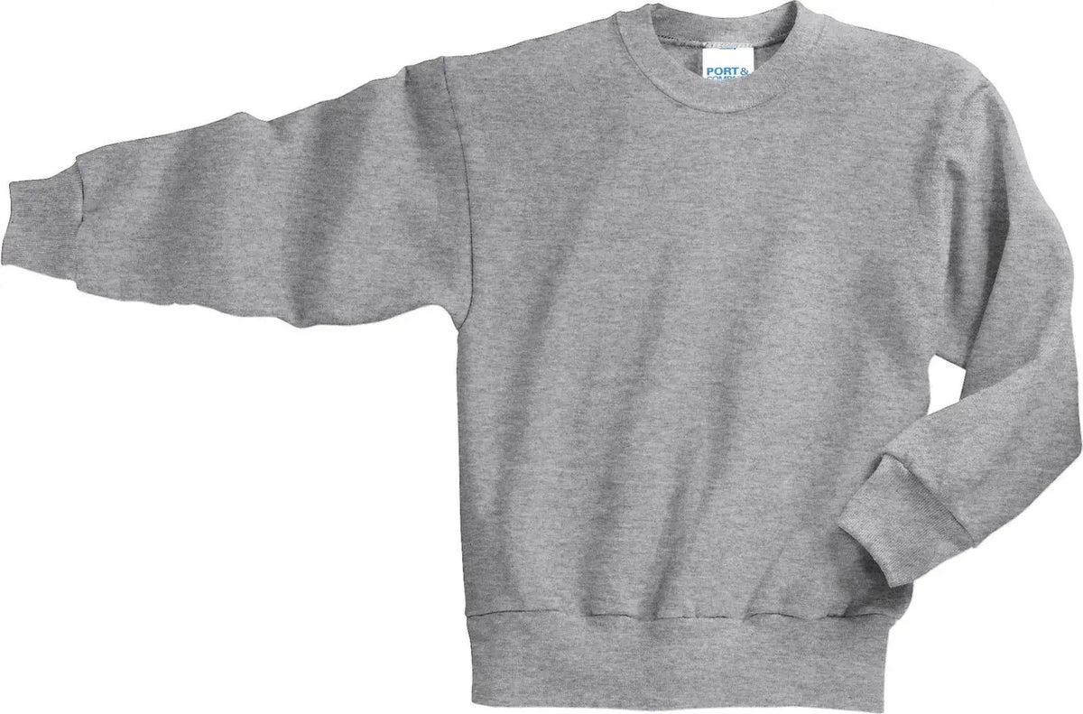 Port & Company Pc90y co Youth Core Fleece Crewneck Sweatshirt - Athletic Heather