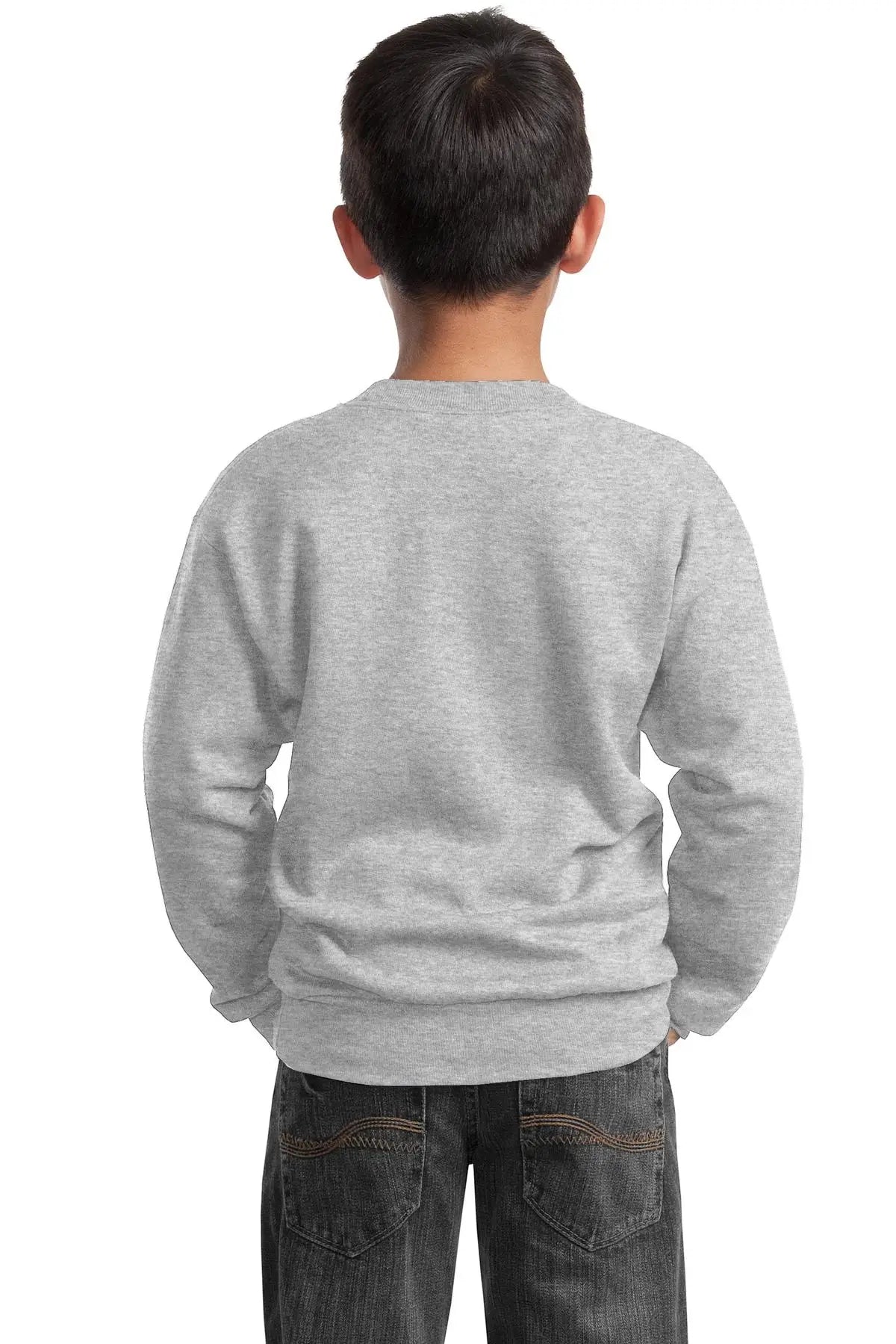 Port & Company Pc90y co Youth Core Fleece Crewneck Sweatshirt - Ash