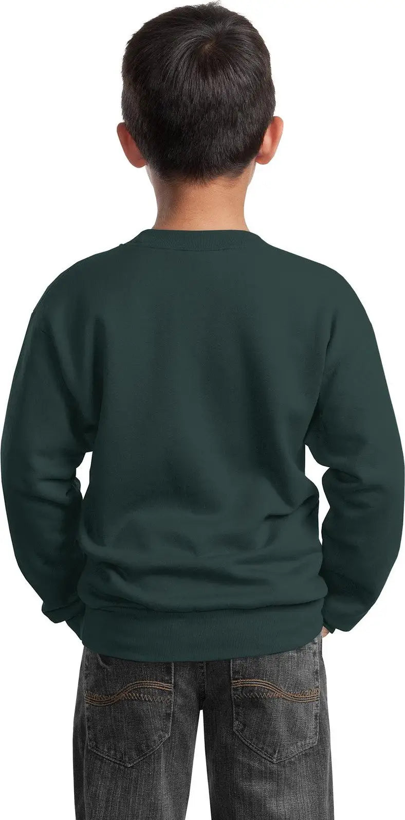 Port & Company Pc90y co Youth Core Fleece Crewneck Sweatshirt - Dark Green