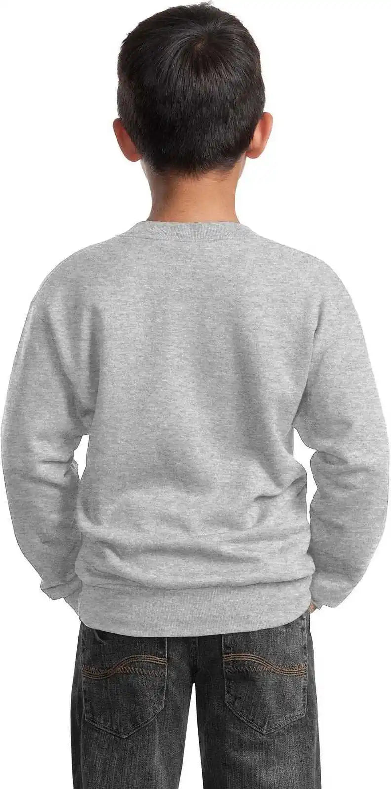 Port & Company Pc90y Youth Core Fleece Crewneck Sweatshirt Ash