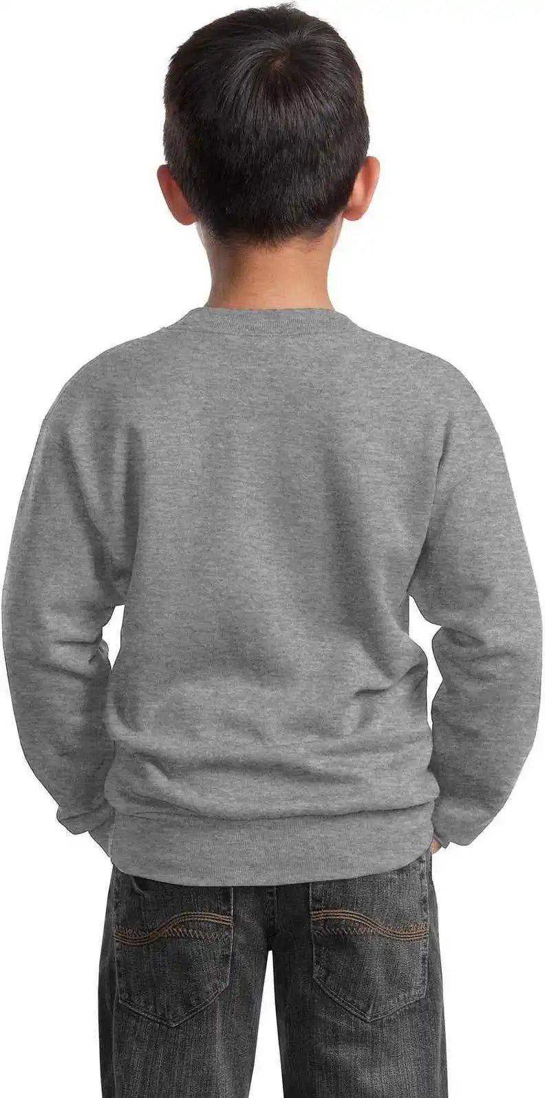 Port & Company Pc90y Youth Core Fleece Crewneck Sweatshirt Athletic Heather