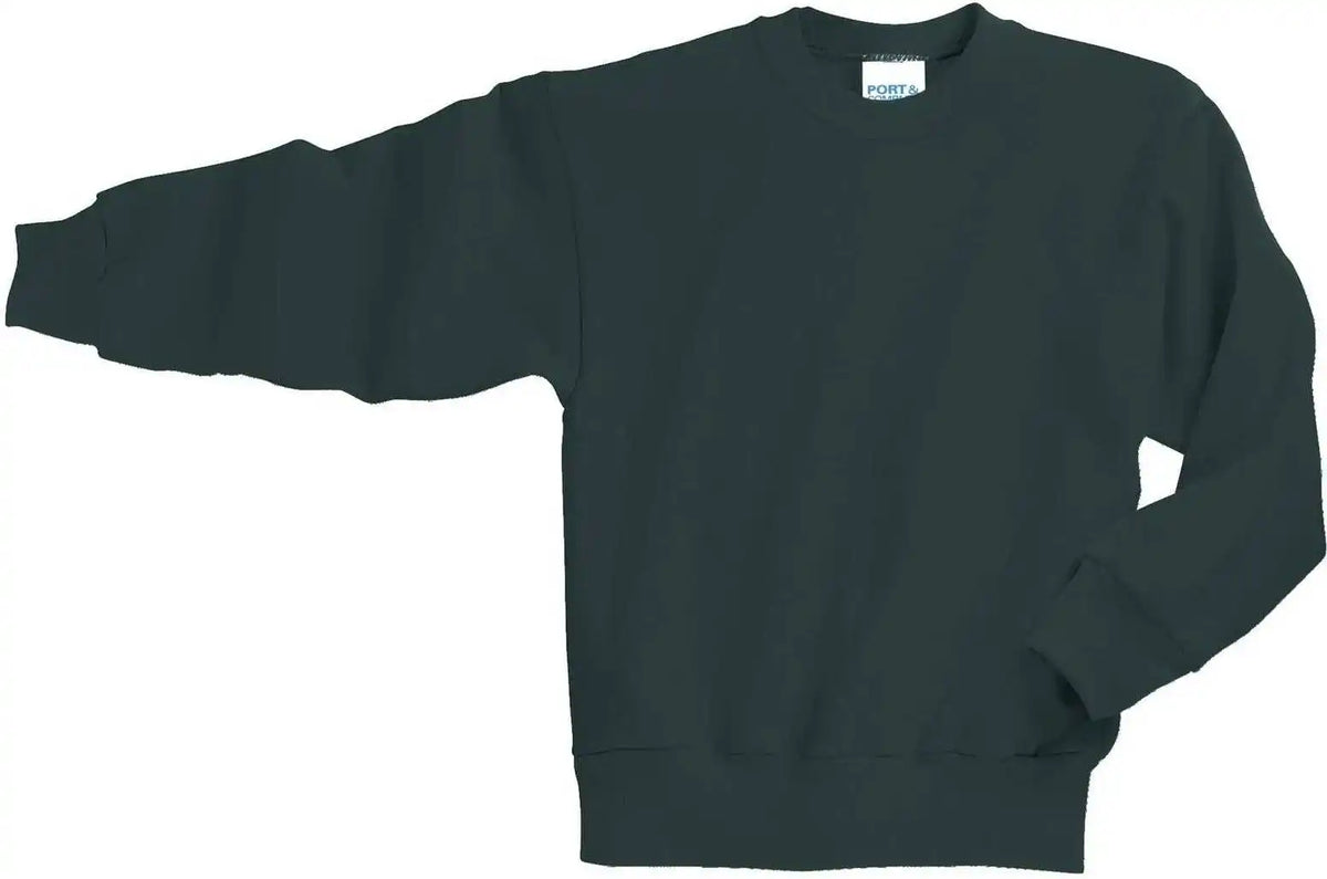 Port &amp; Company Pc90y Youth Core Fleece Crewneck Sweatshirt - Dark Green