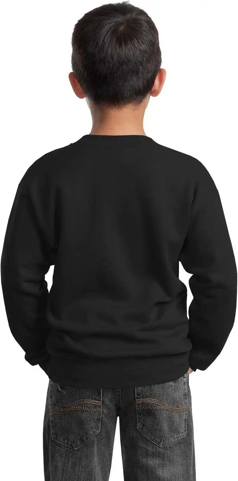 Port & Company Pc90y Youth Core Fleece Crewneck Sweatshirt - Jet Black