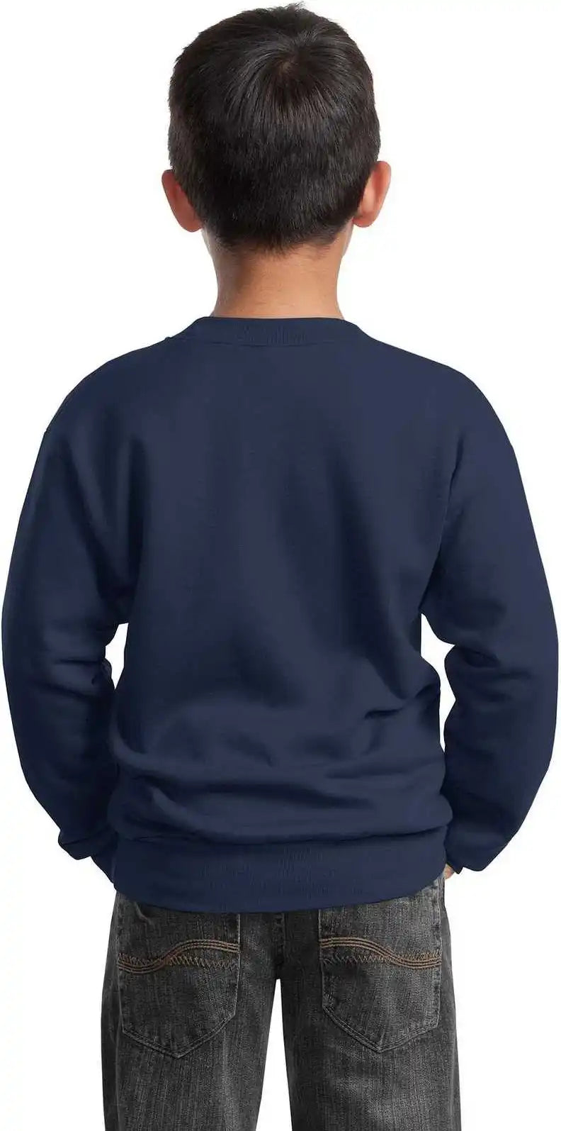 Port & Company Pc90y Youth Core Fleece Crewneck Sweatshirt - Navy