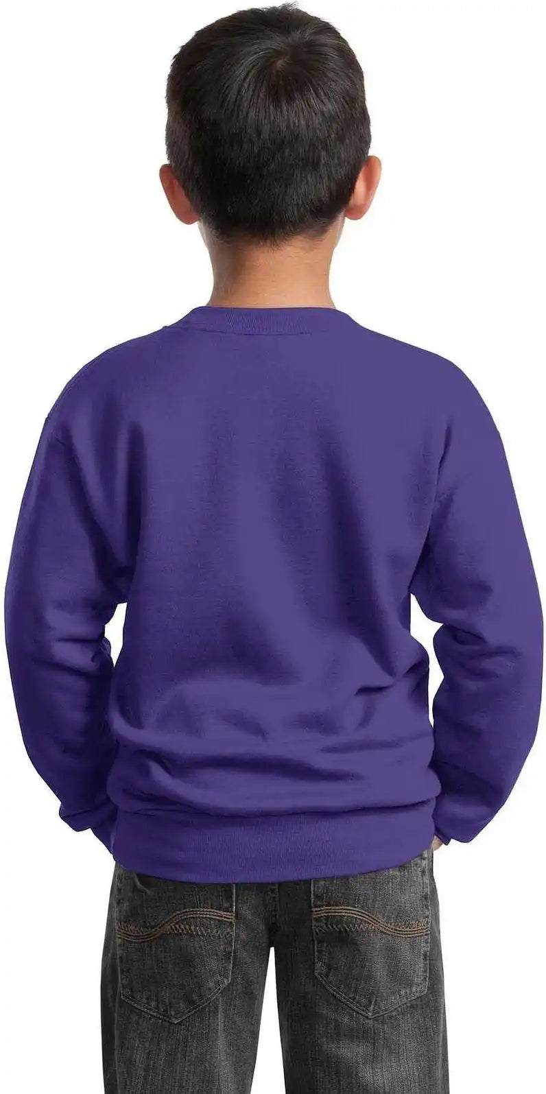 Port & Company Pc90y Youth Core Fleece Crewneck Sweatshirt - Purple