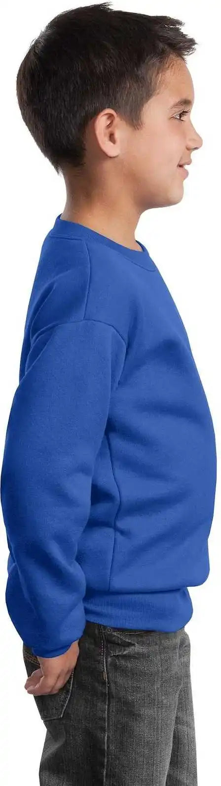 Port & Company Pc90y Youth Core Fleece Crewneck Sweatshirt - Royal