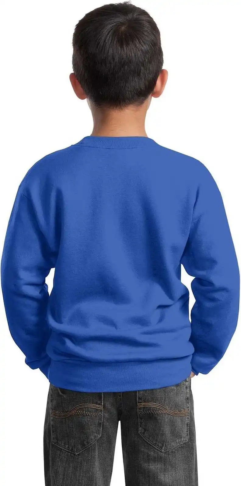 Port & Company Pc90y Youth Core Fleece Crewneck Sweatshirt - Royal
