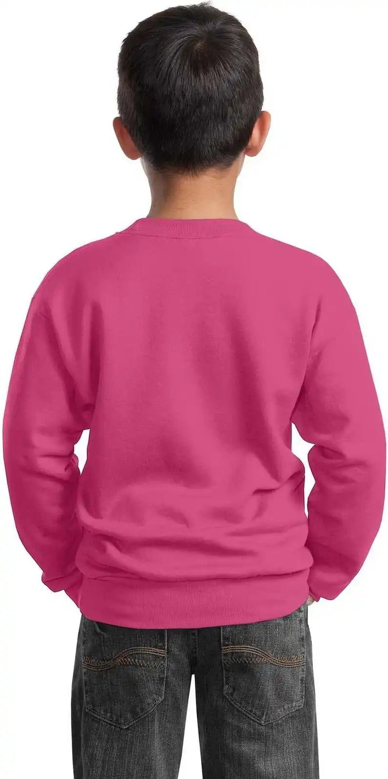 Port & Company Pc90y Youth Core Fleece Crewneck Sweatshirt - Sangria