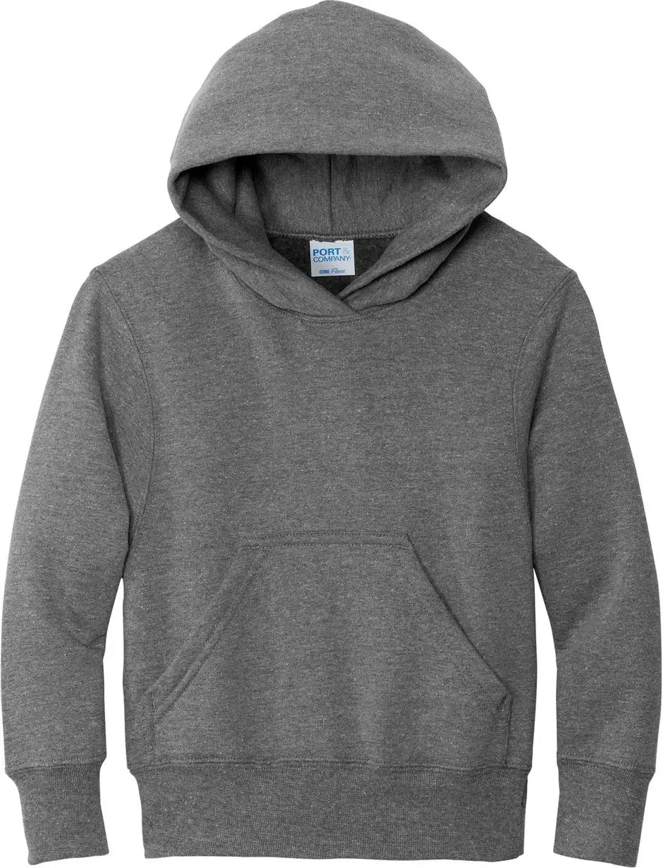 Port & Company Pc90yh co Youth Core Fleece Pullover Hooded Sweatshirt - Graphite Heather