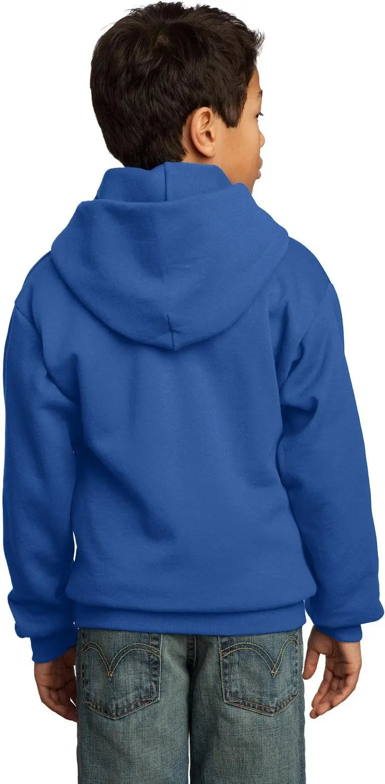 Port & Company Pc90yh co Youth Core Fleece Pullover Hooded Sweatshirt - Royal