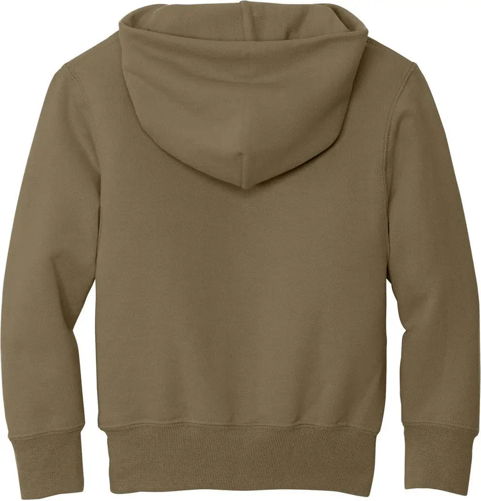 Port & Company Pc90yh co Youth Core Fleece Pullover Hooded Sweatshirt - Coyote Brown - Xs