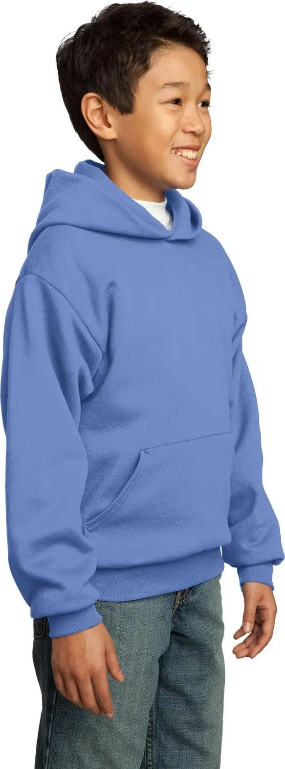 Port & Company Pc90yh co Youth Core Fleece Pullover Hooded Sweatshirt - Carolina Blue