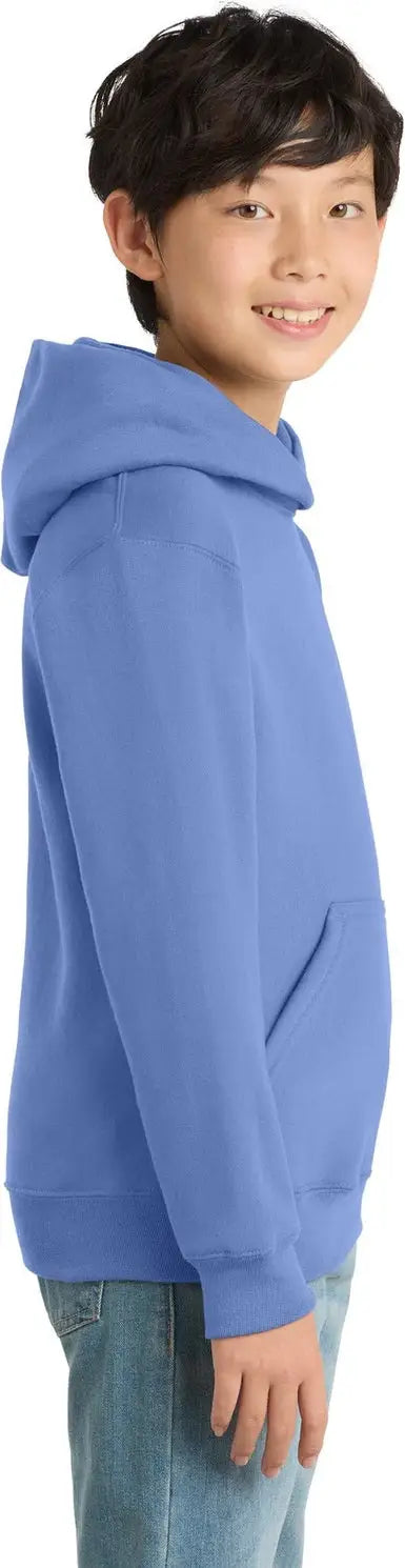 Port & Company Pc90yh co Youth Core Fleece Pullover Hooded Sweatshirt - Carolina Blue