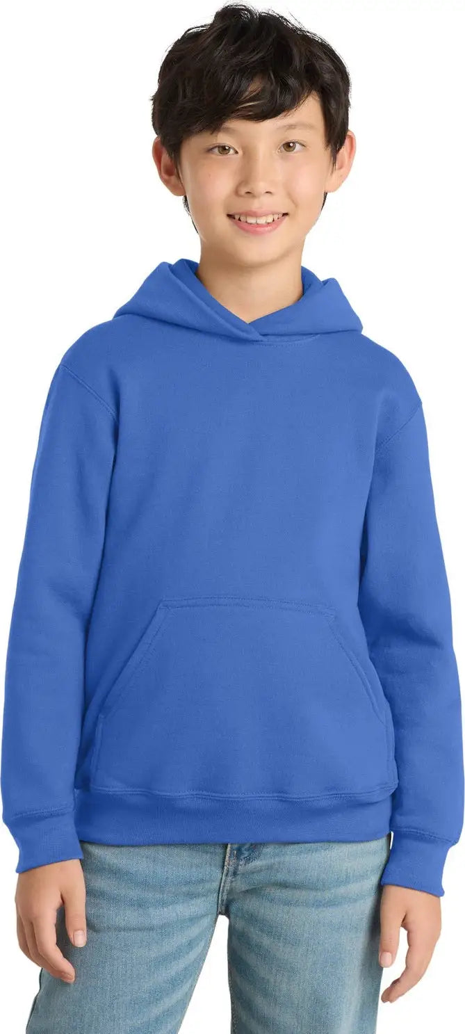 Port & Company Pc90yh co Youth Core Fleece Pullover Hooded Sweatshirt - Royal