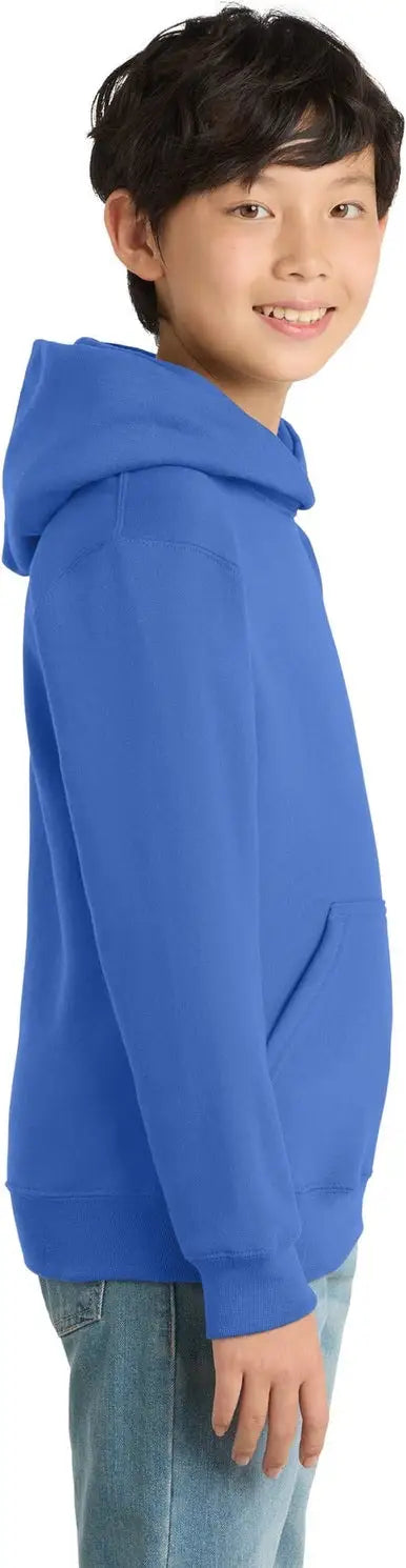 Port & Company Pc90yh co Youth Core Fleece Pullover Hooded Sweatshirt - Royal