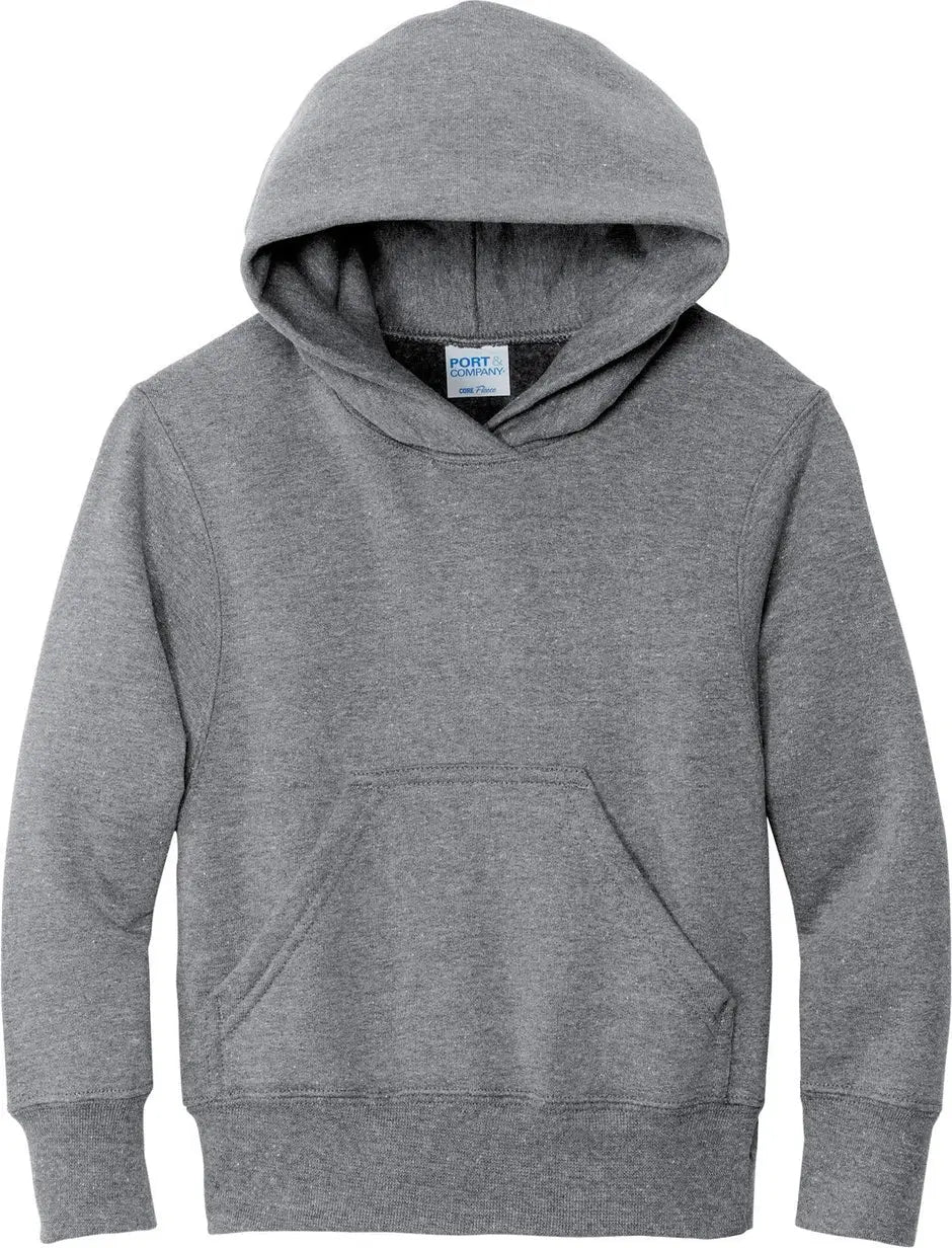 Port & Company Pc90yh co Youth Core Fleece Pullover Hooded Sweatshirt - Athletic Heather