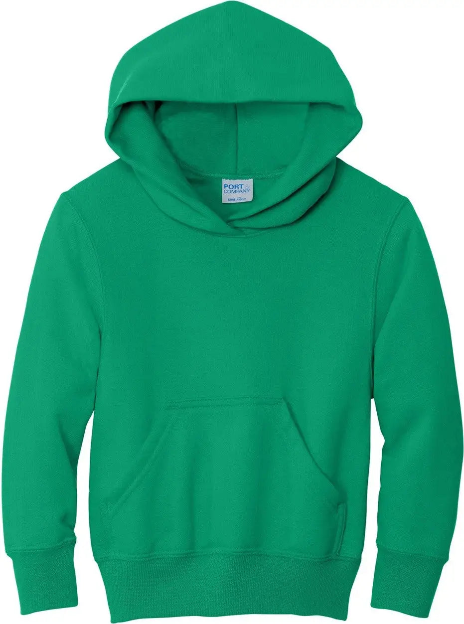 Port & Company Pc90yh co Youth Core Fleece Pullover Hooded Sweatshirt - Kelly Green