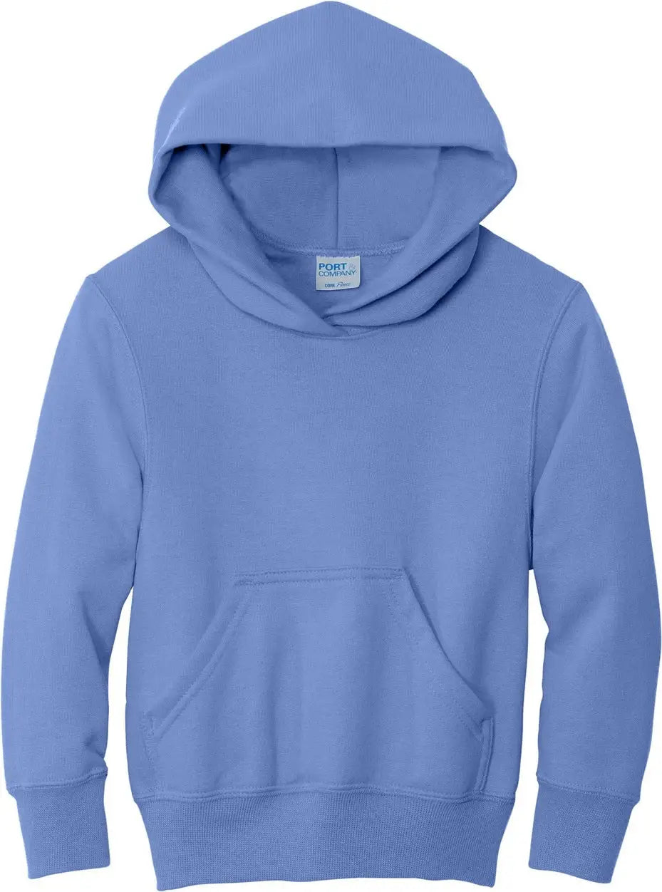 Port & Company Pc90yh co Youth Core Fleece Pullover Hooded Sweatshirt - Carolina Blue