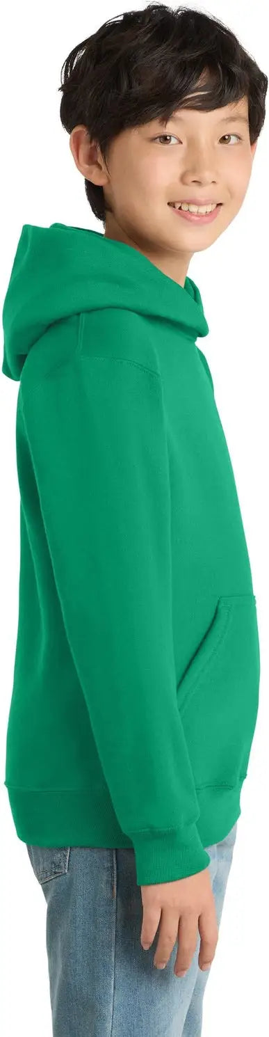 Port & Company Pc90yh co Youth Core Fleece Pullover Hooded Sweatshirt - Kelly Green