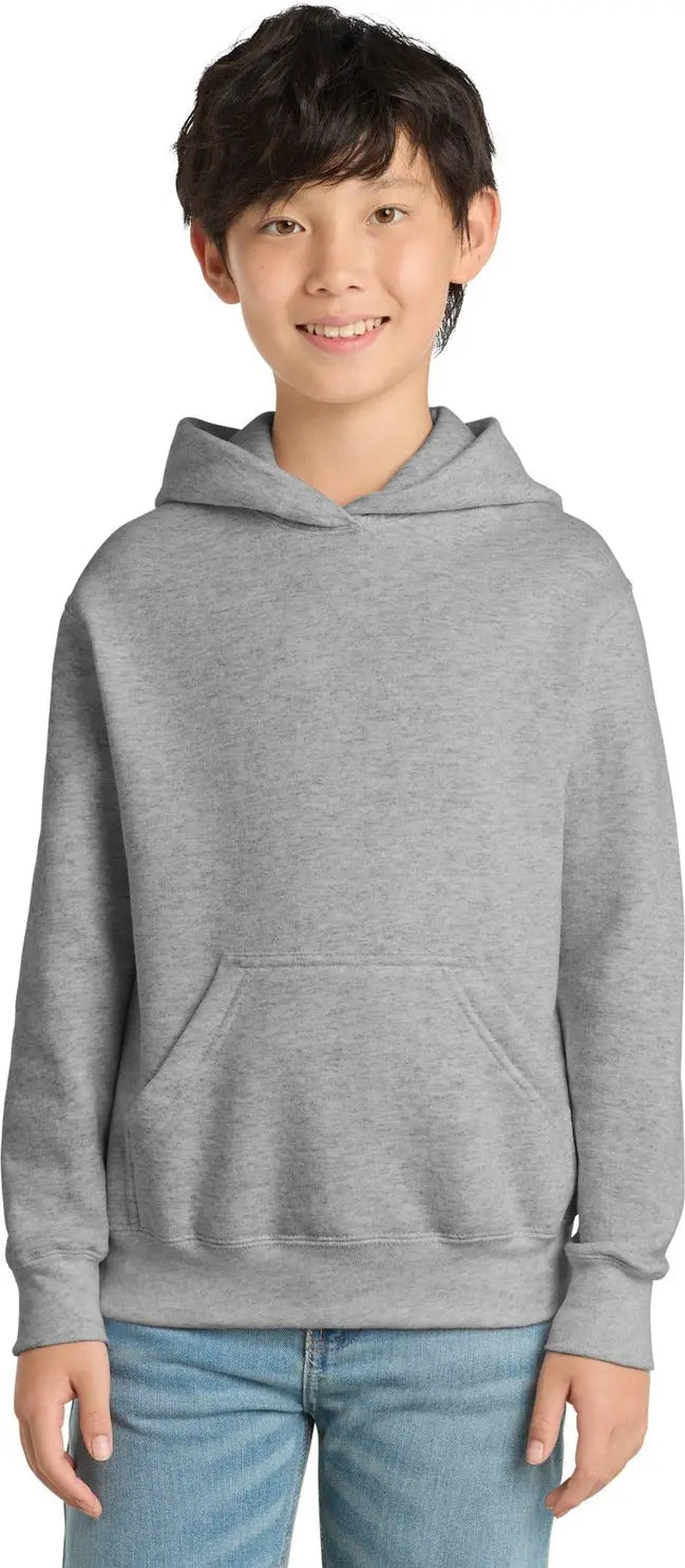 Port & Company Pc90yh co Youth Core Fleece Pullover Hooded Sweatshirt - Ash