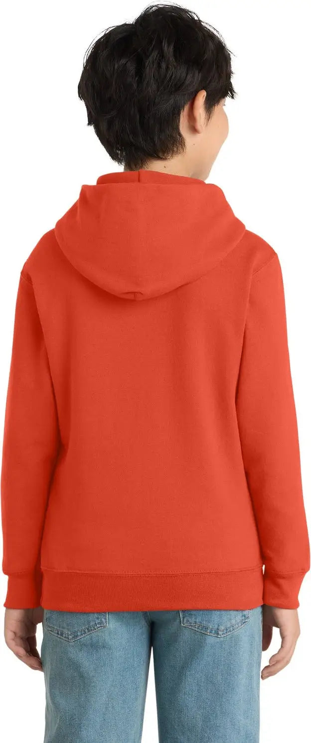 Port & Company Pc90yh co Youth Core Fleece Pullover Hooded Sweatshirt - Orange