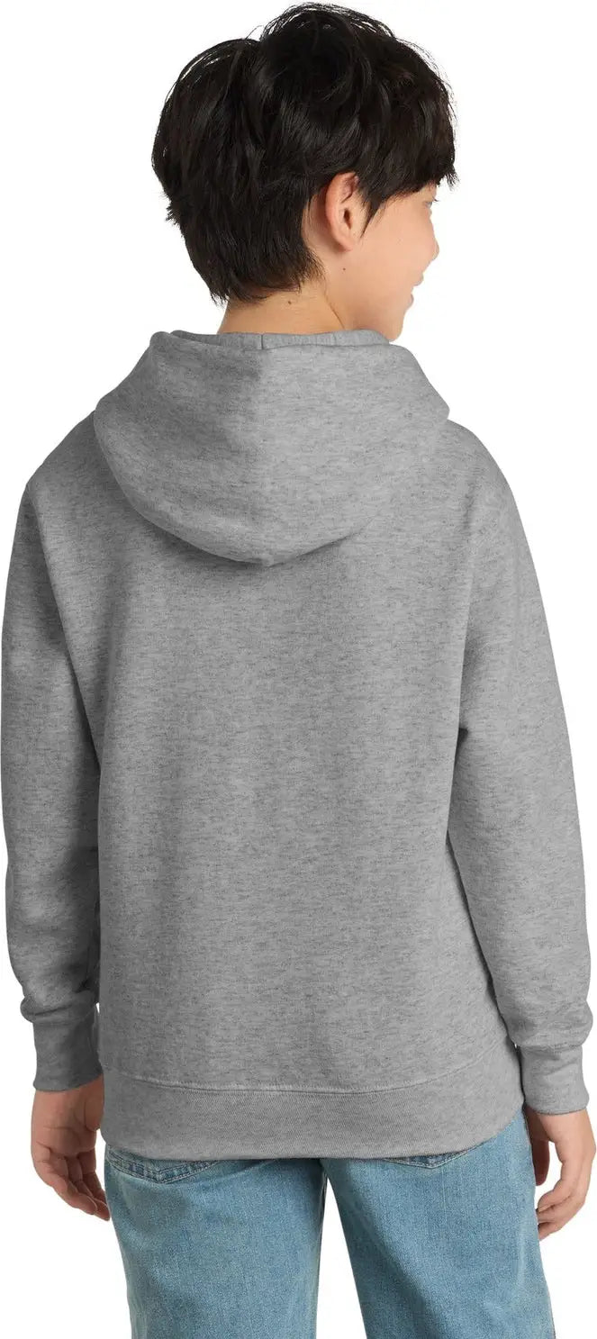 Port & Company Pc90yh co Youth Core Fleece Pullover Hooded Sweatshirt - Ash