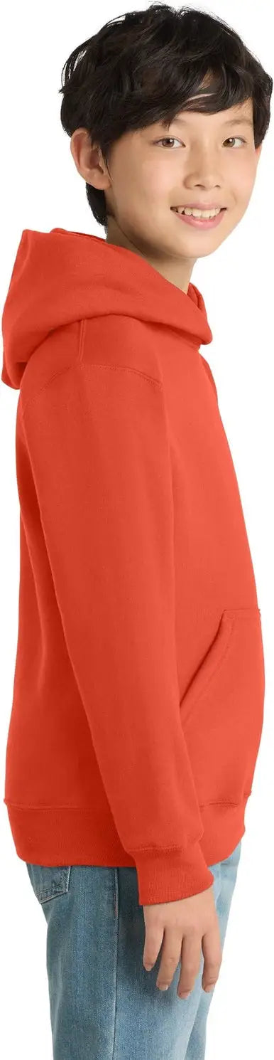 Port & Company Pc90yh co Youth Core Fleece Pullover Hooded Sweatshirt - Orange