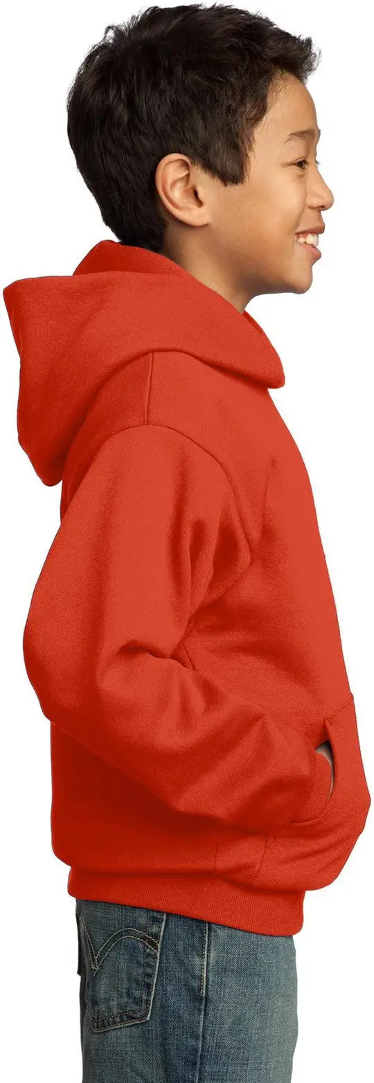 Port & Company Pc90yh co Youth Core Fleece Pullover Hooded Sweatshirt - Orange