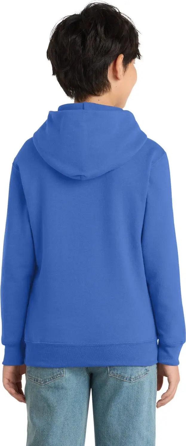 Port & Company Pc90yh co Youth Core Fleece Pullover Hooded Sweatshirt - Royal