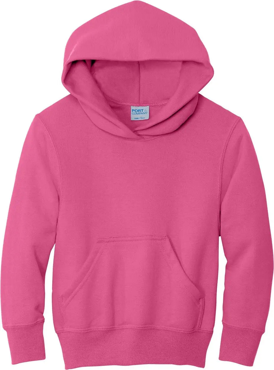 Port & Company Pc90yh co Youth Core Fleece Pullover Hooded Sweatshirt - Sangria