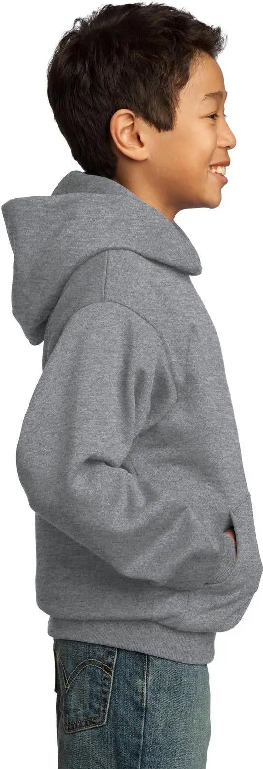 Port & Company Pc90yh co Youth Core Fleece Pullover Hooded Sweatshirt - Athletic Heather