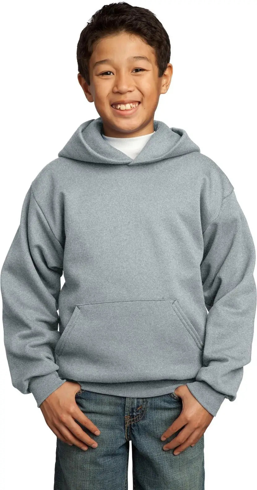 Port & Company Pc90yh co Youth Core Fleece Pullover Hooded Sweatshirt - Athletic Heather - Xs