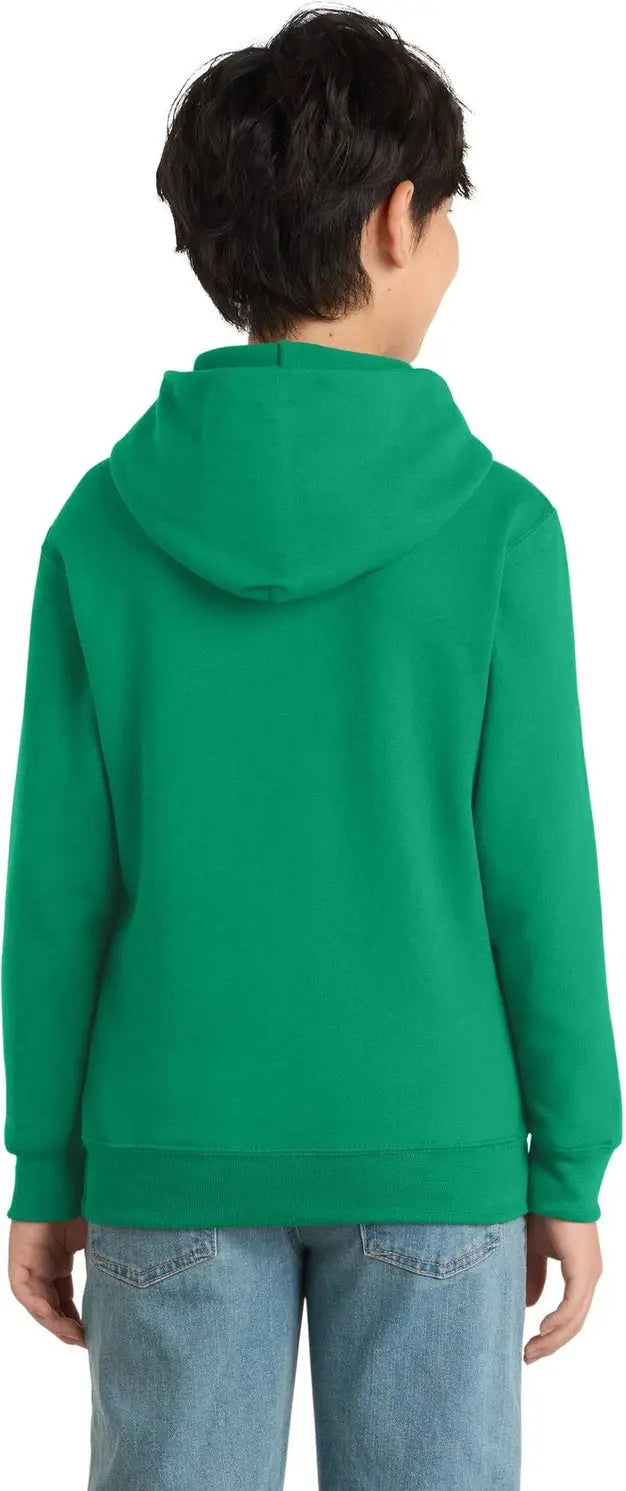 Port & Company Pc90yh co Youth Core Fleece Pullover Hooded Sweatshirt - Kelly Green
