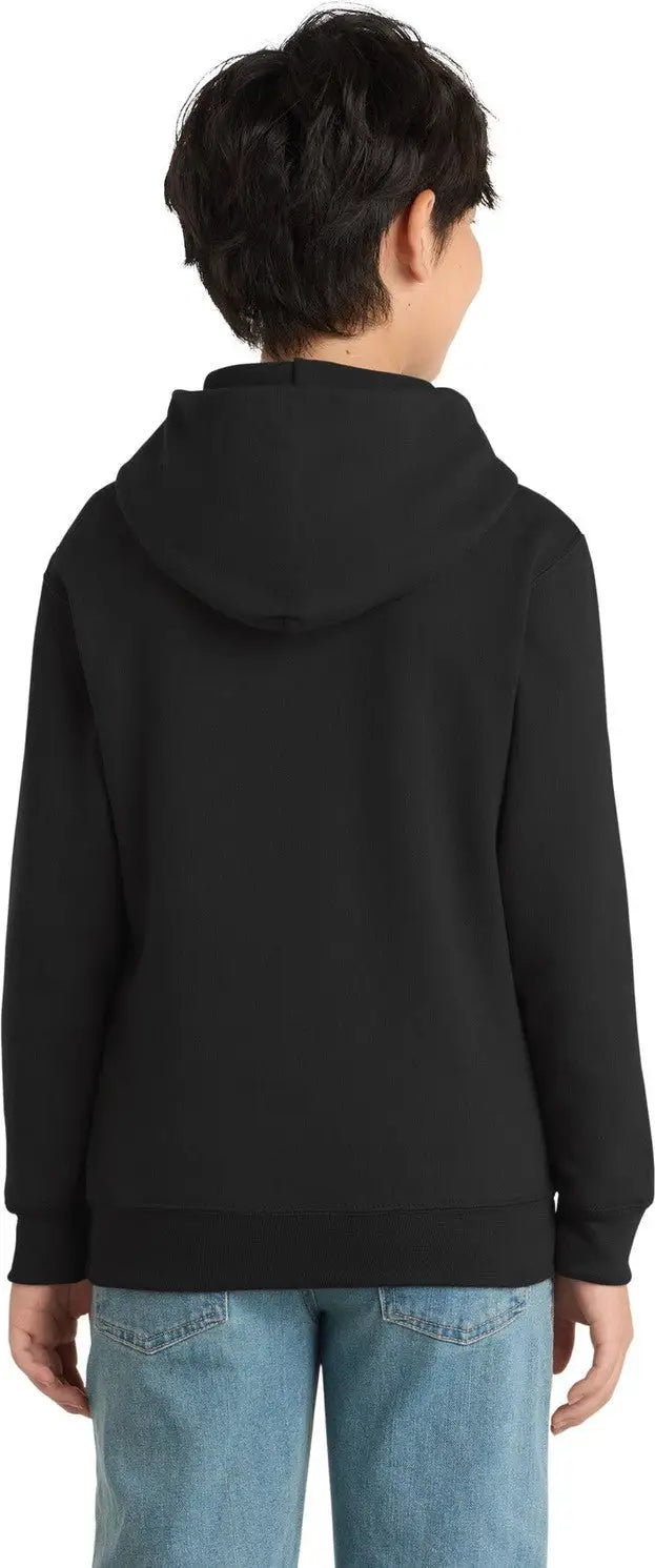 Port & Company Pc90yh co Youth Core Fleece Pullover Hooded Sweatshirt - Jet Black