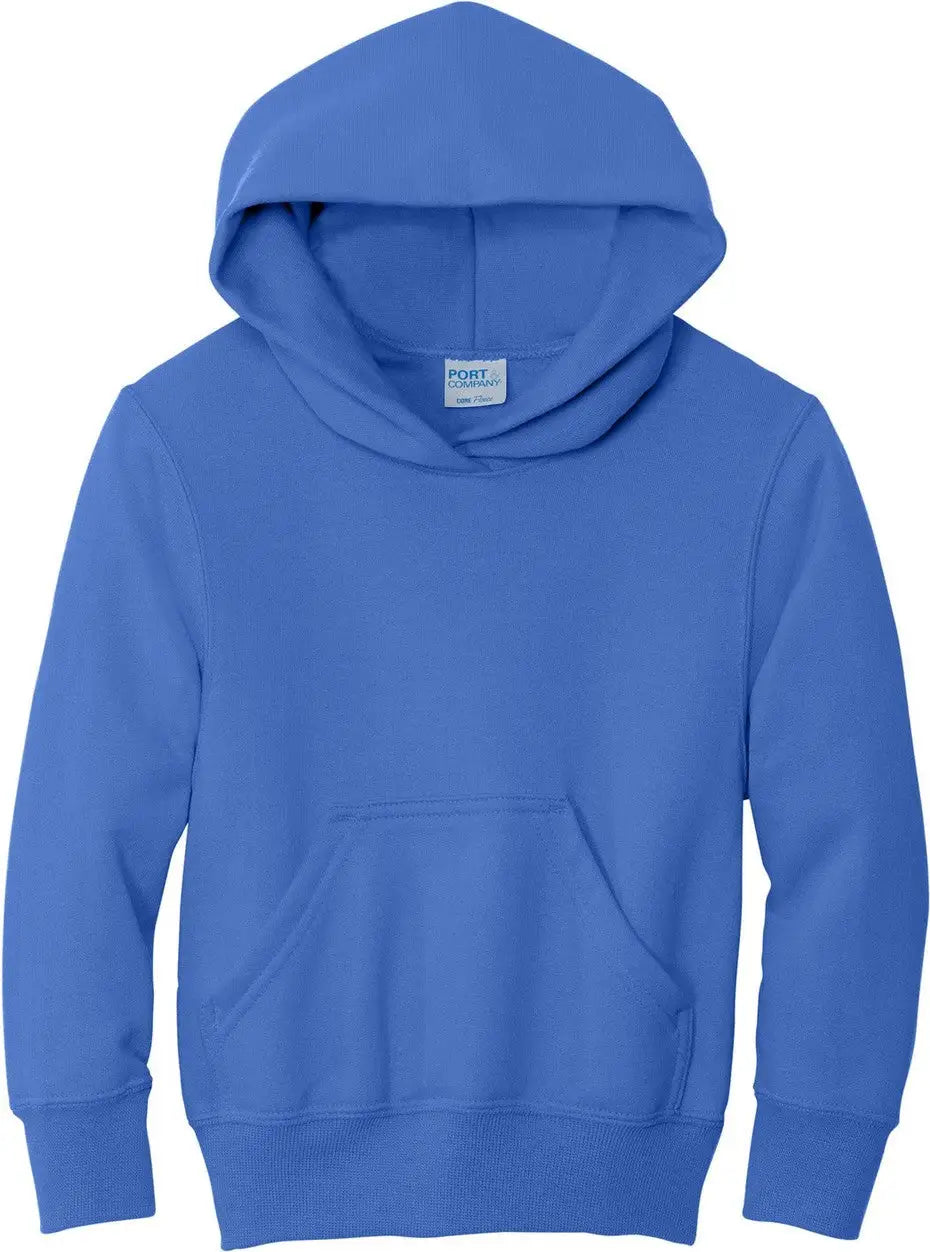 Port & Company Pc90yh co Youth Core Fleece Pullover Hooded Sweatshirt - Royal