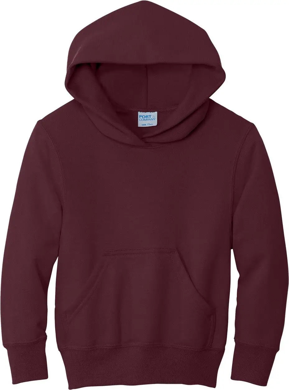 Port & Company Pc90yh co Youth Core Fleece Pullover Hooded Sweatshirt - Maroon