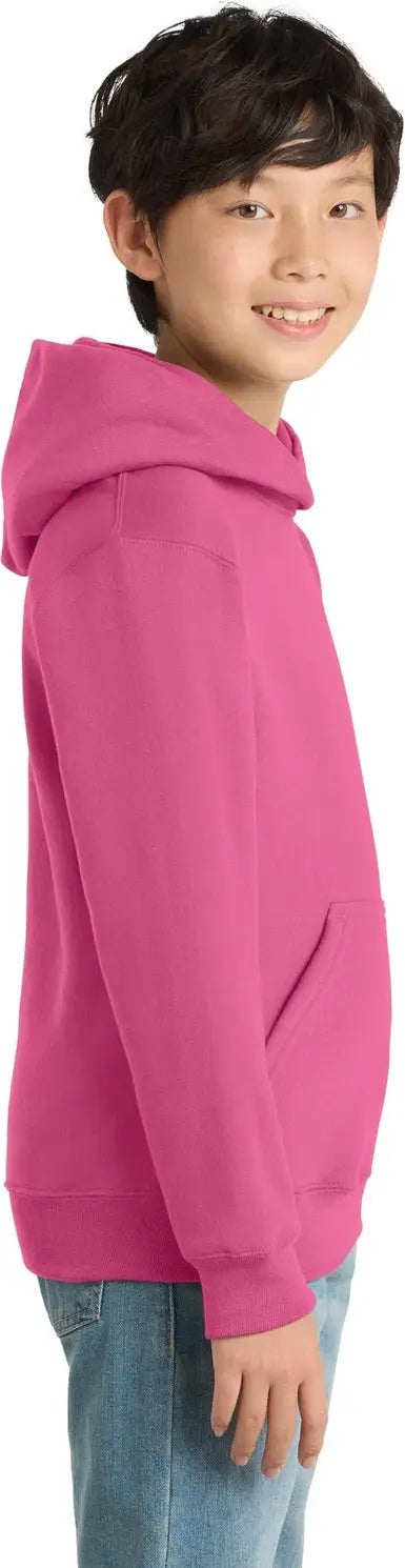 Port & Company Pc90yh co Youth Core Fleece Pullover Hooded Sweatshirt - Sangria