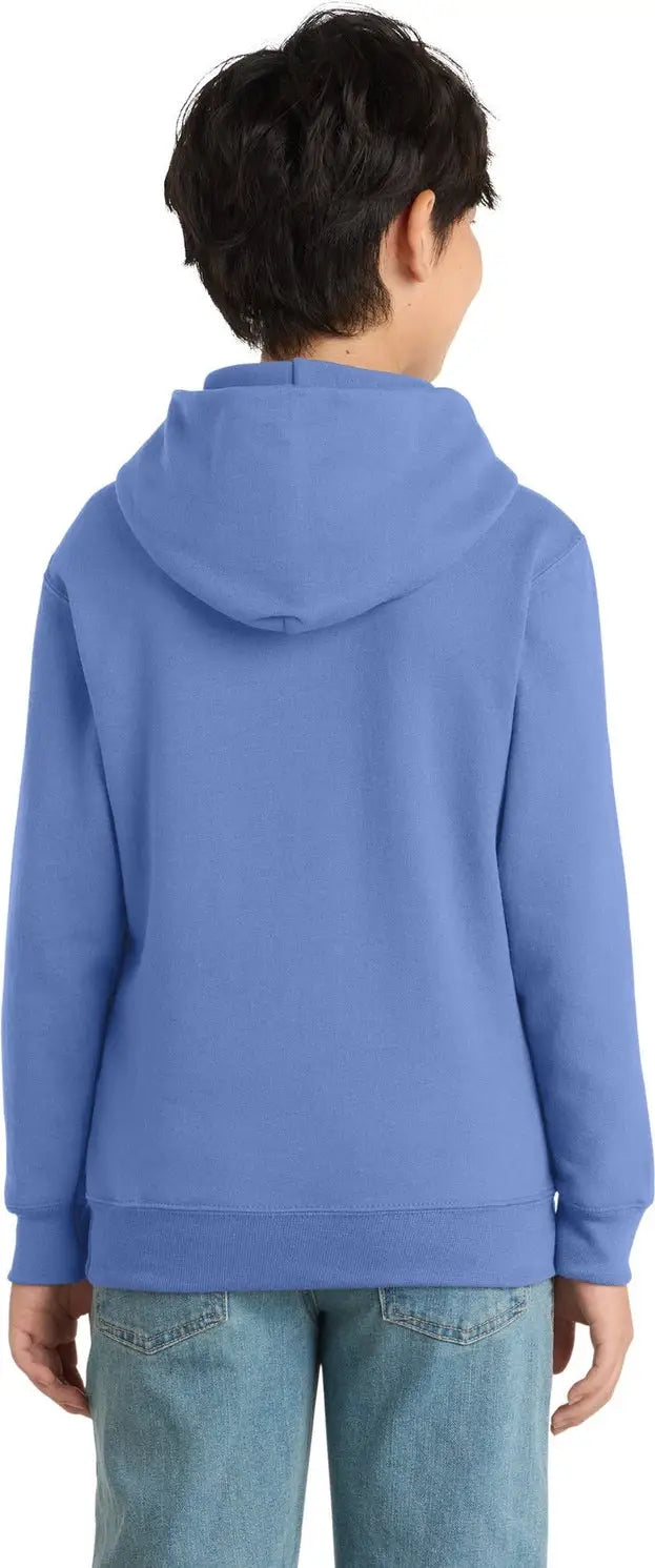 Port & Company Pc90yh co Youth Core Fleece Pullover Hooded Sweatshirt - Carolina Blue