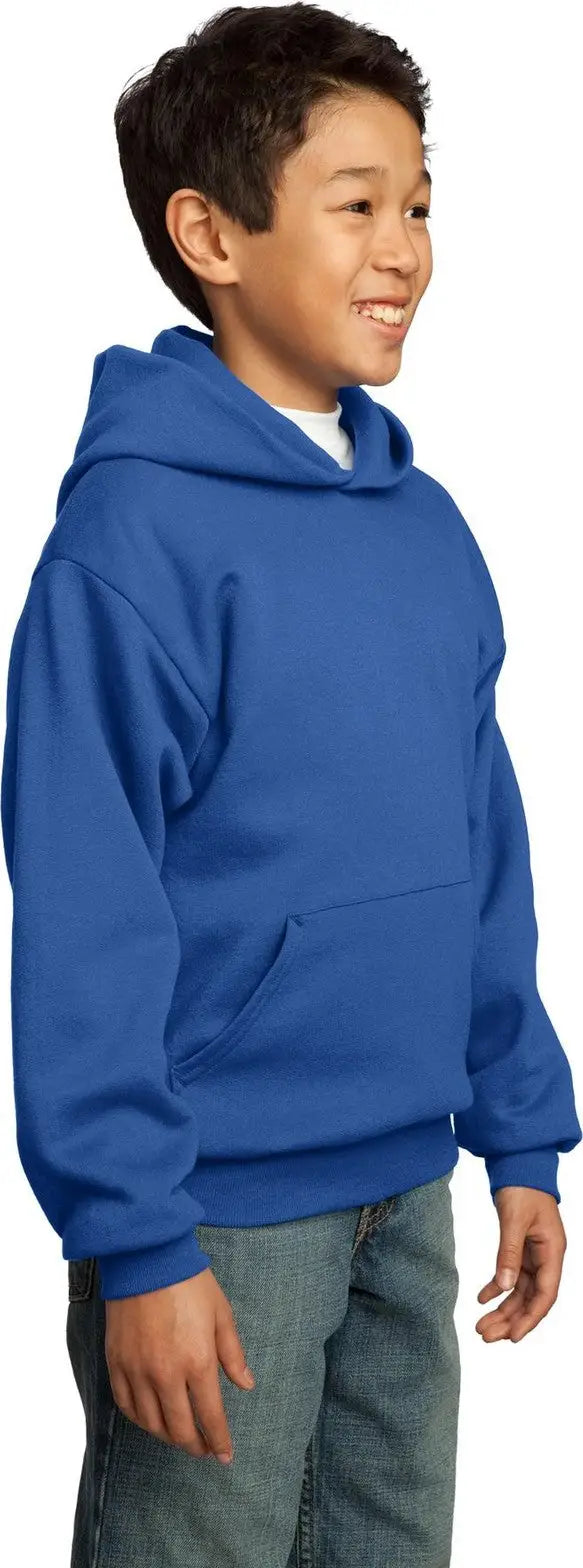 Port & Company Pc90yh co Youth Core Fleece Pullover Hooded Sweatshirt - Royal