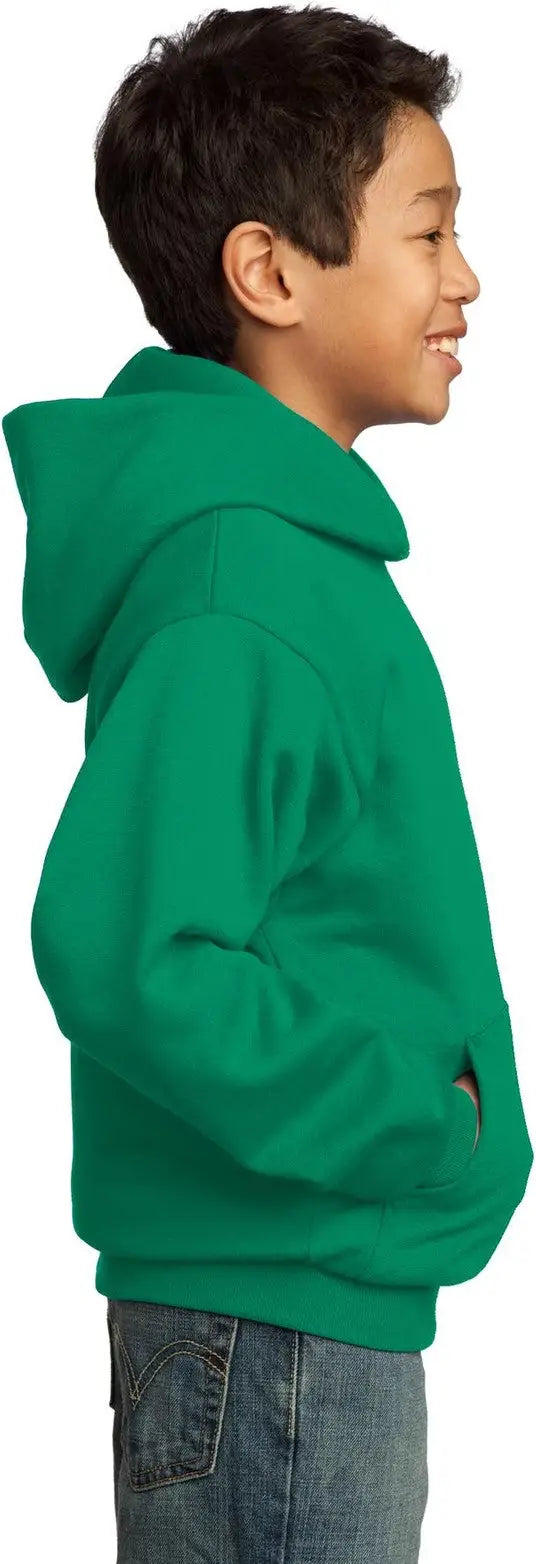 Port & Company Pc90yh co Youth Core Fleece Pullover Hooded Sweatshirt - Kelly Green