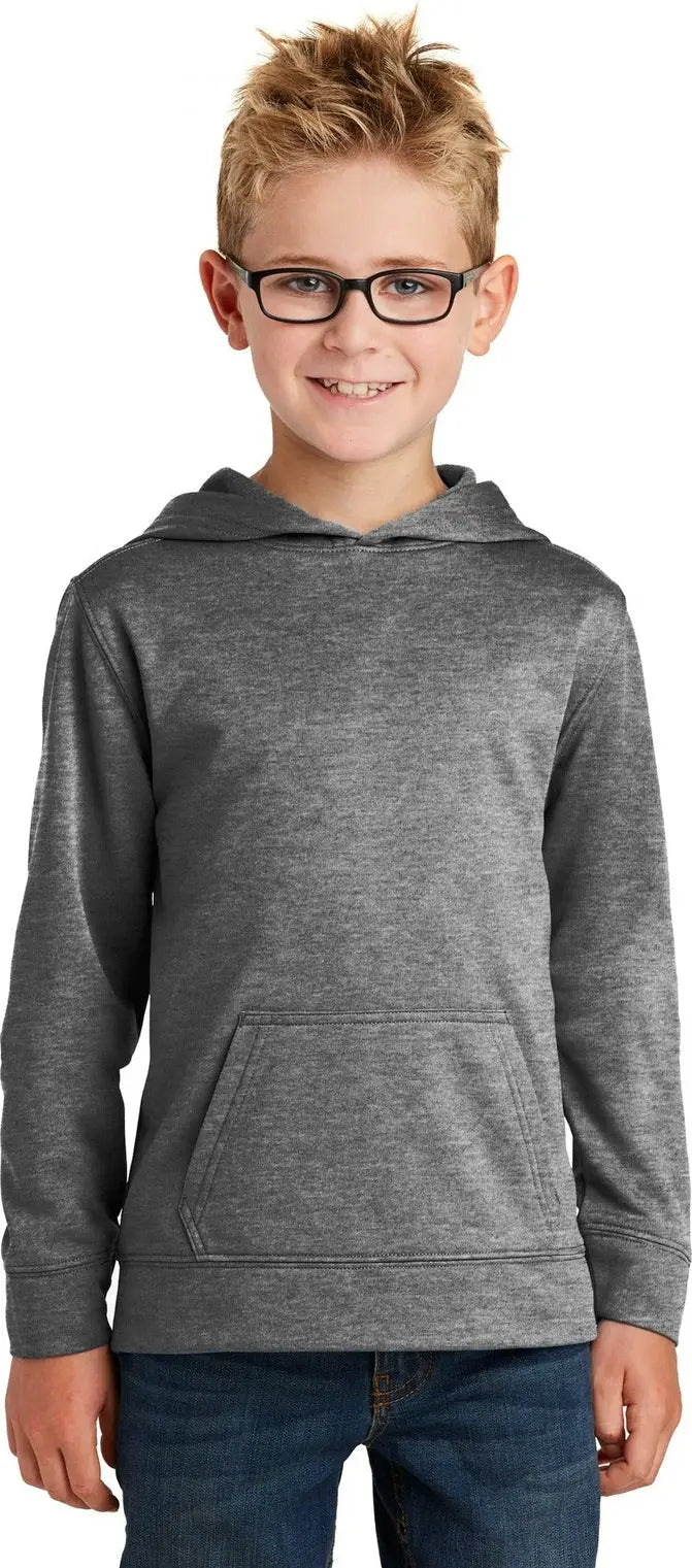 Port & Company Pc90yh co Youth Core Fleece Pullover Hooded Sweatshirt - Graphite Heather - Xs