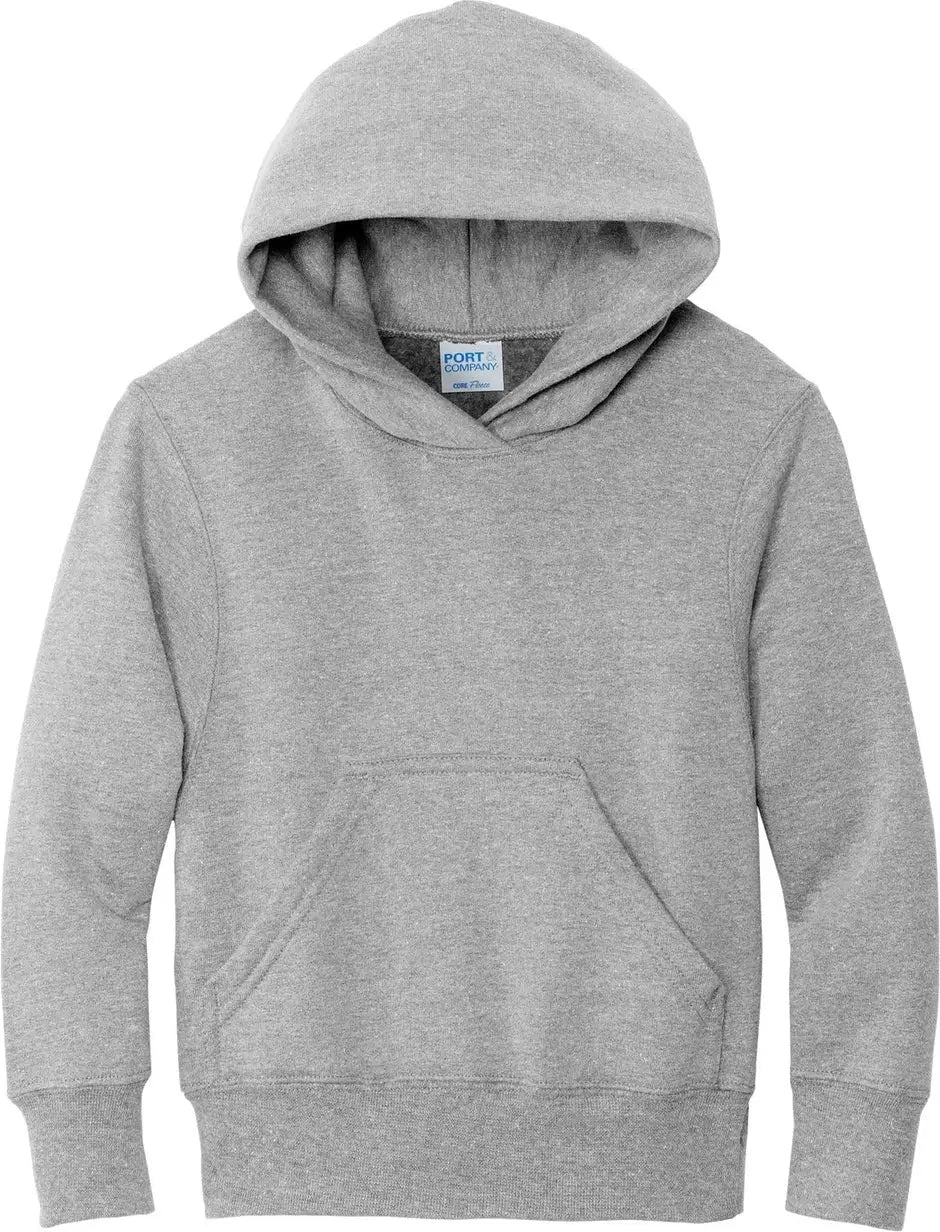 Port & Company Pc90yh co Youth Core Fleece Pullover Hooded Sweatshirt - Ash