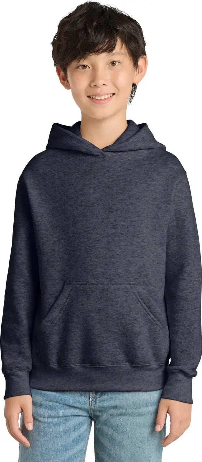 Port & Company Pc90yh co Youth Core Fleece Pullover Hooded Sweatshirt - Heather Navy
