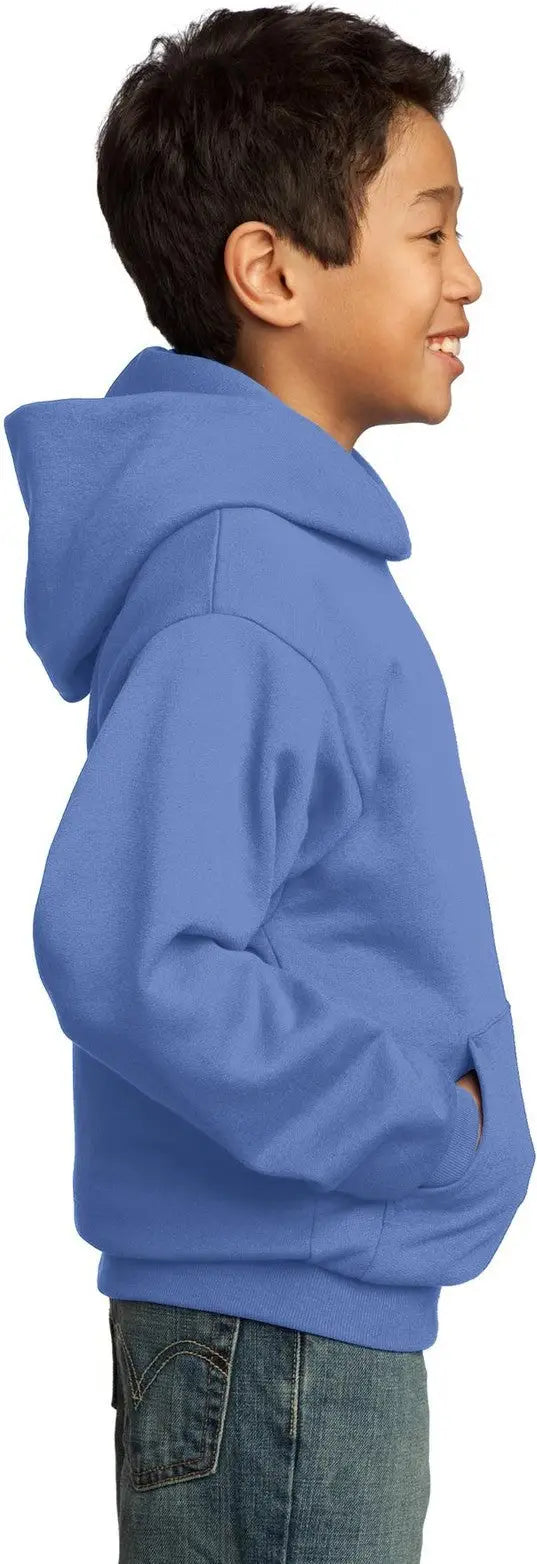 Port & Company Pc90yh co Youth Core Fleece Pullover Hooded Sweatshirt - Carolina Blue