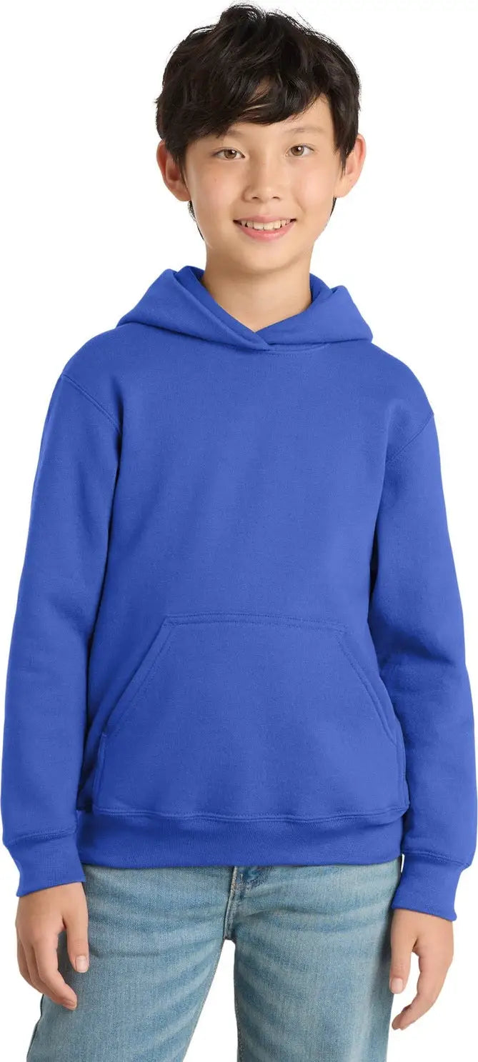 Port & Company Pc90yh co Youth Core Fleece Pullover Hooded Sweatshirt - True Royal - Xs