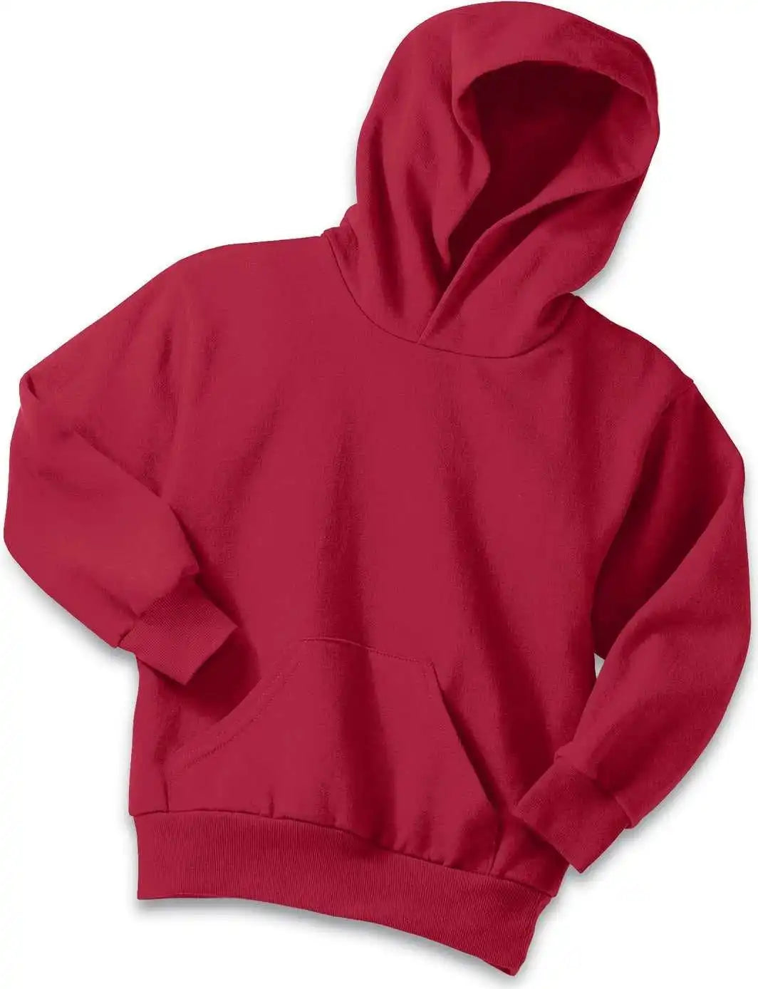 Port &amp; Company Pc90yh Youth Core Fleece Pullover Hooded Sweatshirt Red