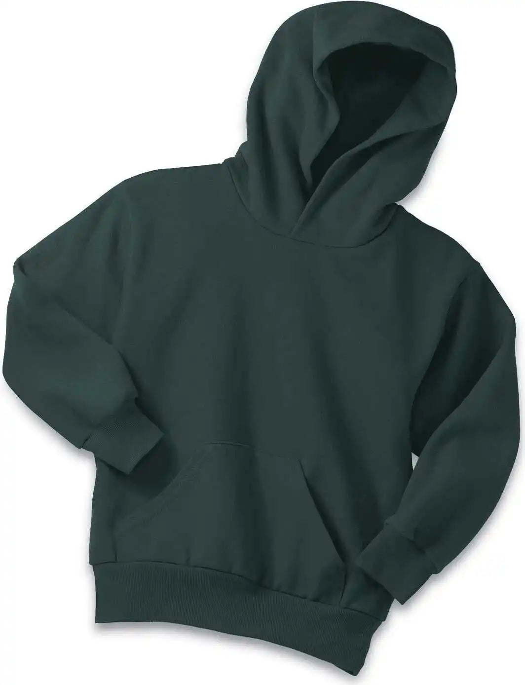 Port &amp; Company Pc90yh Youth Core Fleece Pullover Hooded Sweatshirt Dark Green