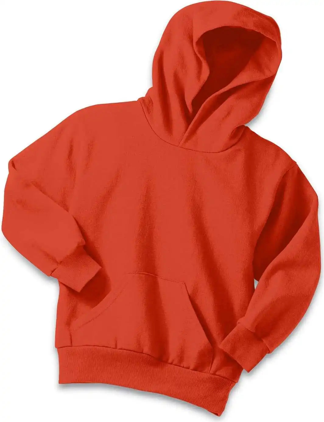 Port &amp; Company Pc90yh Youth Core Fleece Pullover Hooded Sweatshirt Orange