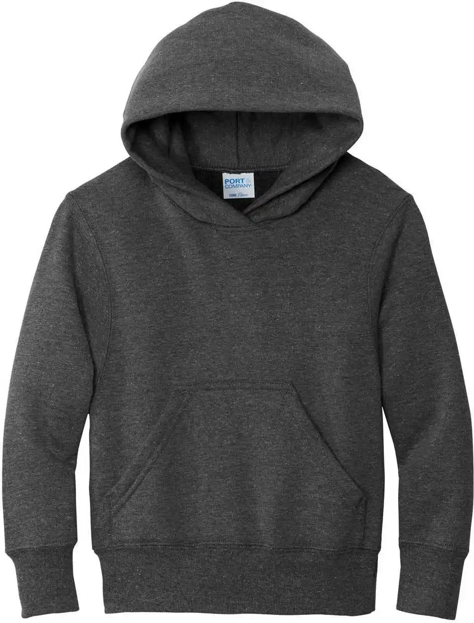 Port & Company Pc90yh Youth Core Fleece Pullover Hooded Sweatshirt - Dark Heather Grey