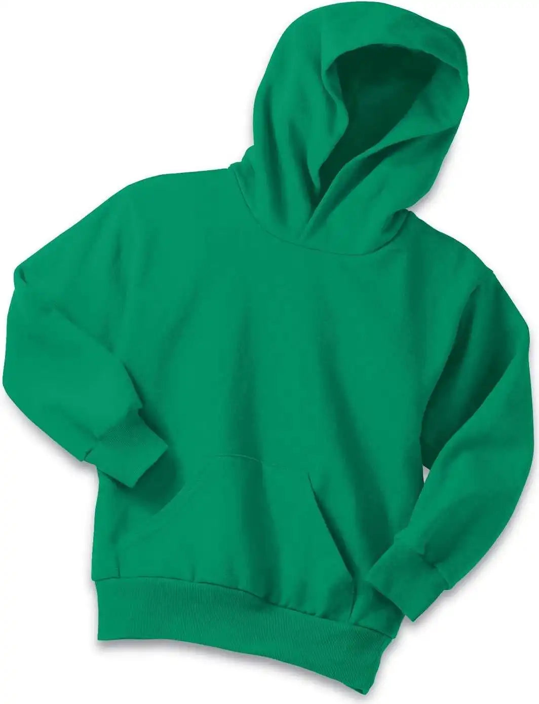 Port &amp; Company Pc90yh Youth Core Fleece Pullover Hooded Sweatshirt Kelly Green